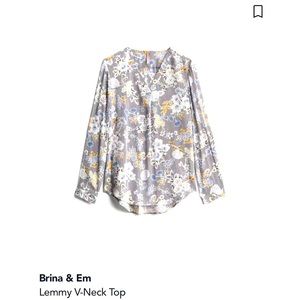 Brina & Em Lemmy V-Neck Top - XL